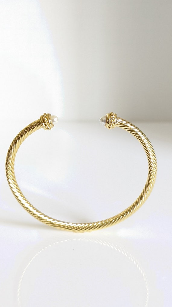 Pearl Bangle Bracelet-4