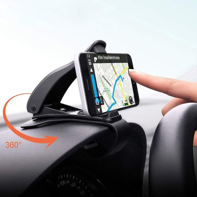 Car Phone Holder Universal Adjustable 360 Degree Navigation Dashboard In Car Mobile Support Clip Fold Holder Car Phone Kickstand