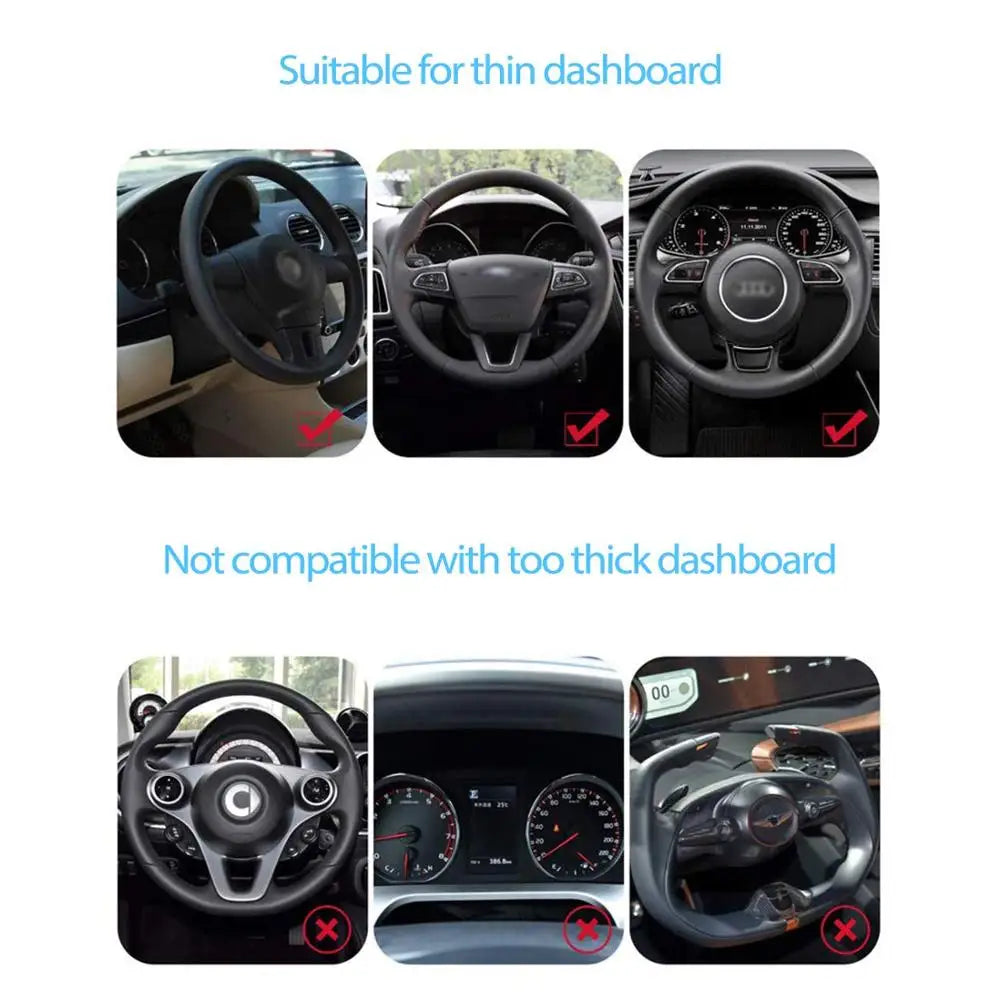 Car Phone Holder Universal Adjustable 360 Degree Navigation Dashboard In Car Mobile Support Clip Fold Holder Car Phone Kickstand