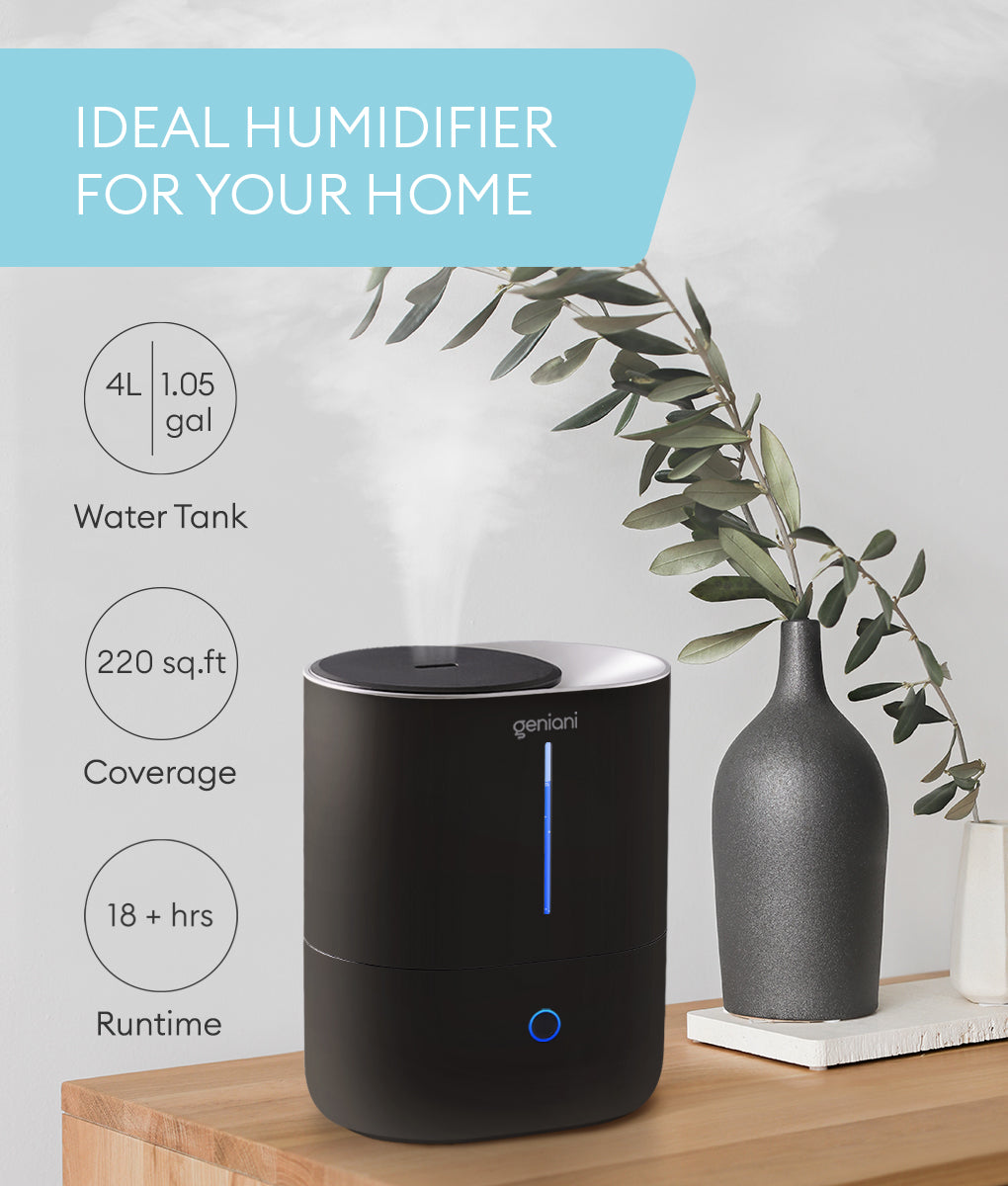 Huron Large Cool Mist Humidifier 4L Black-2