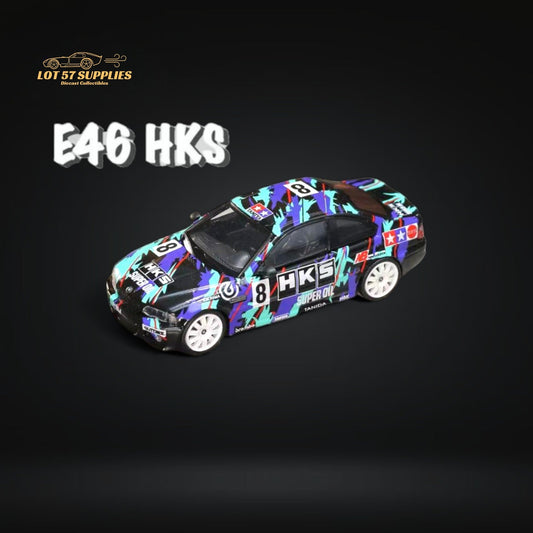 SW BMW E46 M3 HKS Livery 1:64 Diecast-0