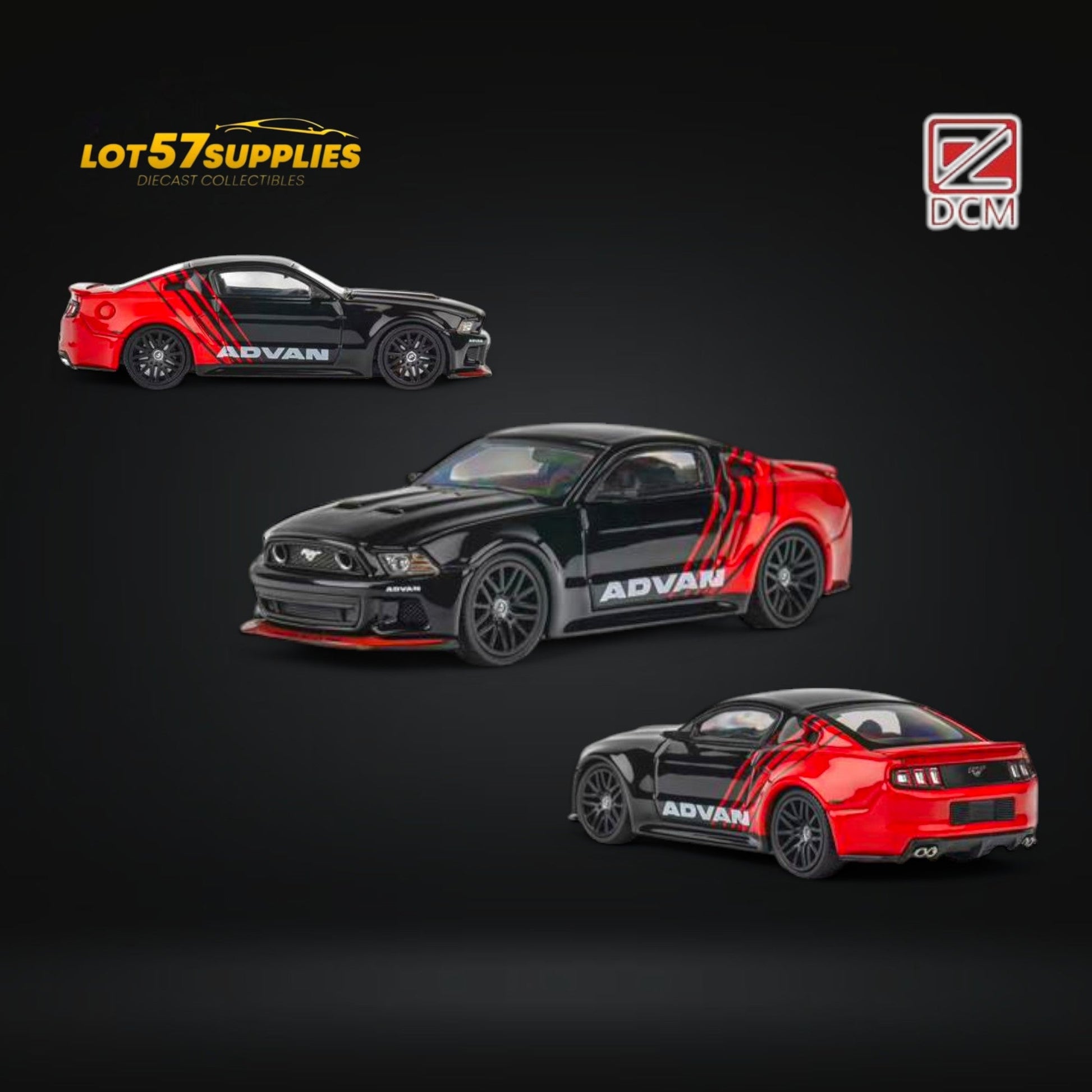 (Pre-Order) GDO Hunter x DCM 2014 Ford Mustang GT 5.0 Advan Livery 1:64-0