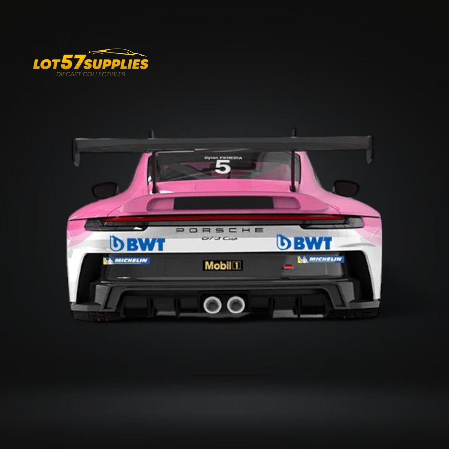 (Pre-Order) ModernArt Porsche 911 GT3 Cup-Yonda BWT Pink livery w/ figure 1:64-2