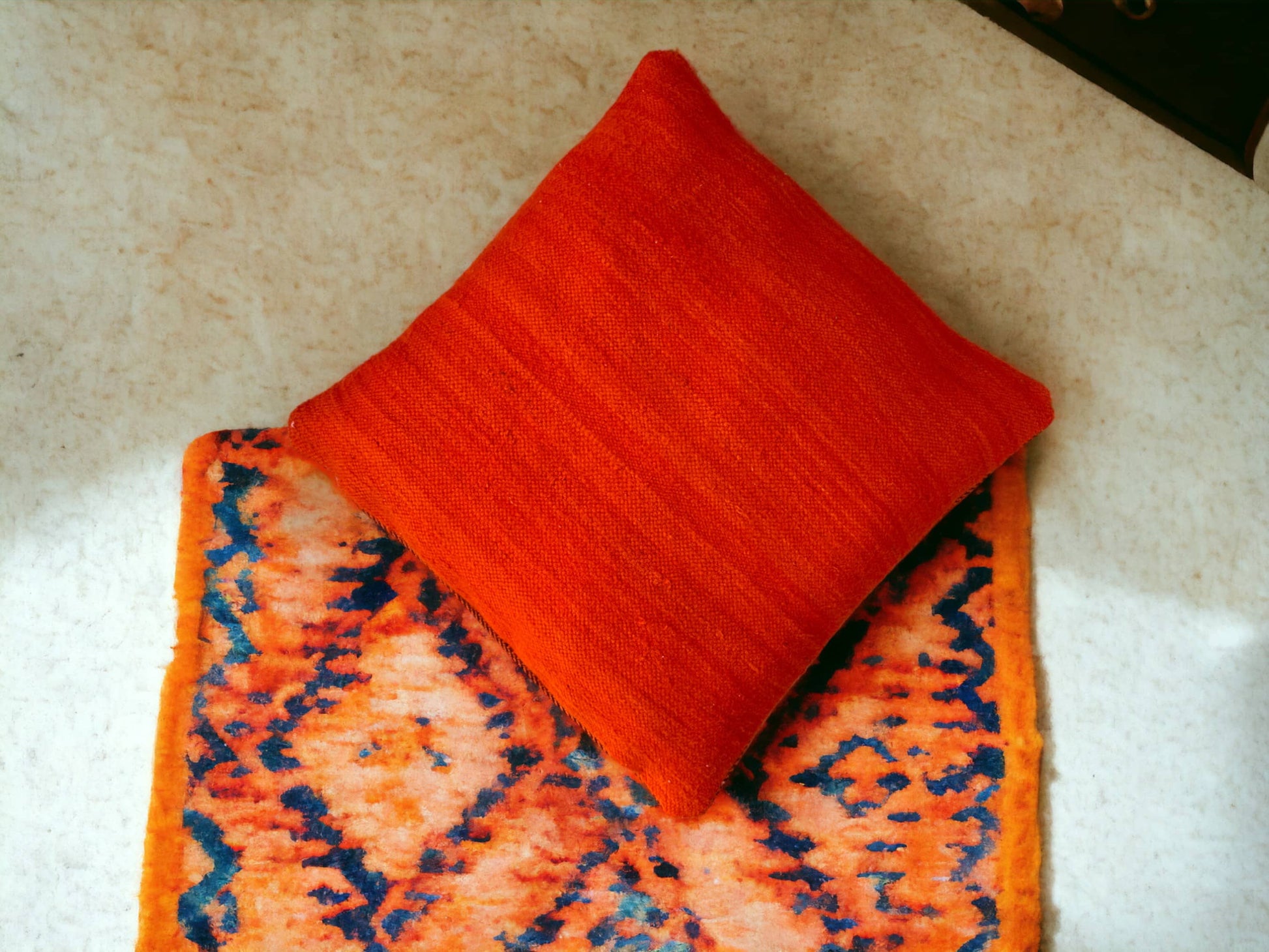 Moroccan Handwoven Kilim Pillow and Berber Style Cushion for Cozy Home Decor-3