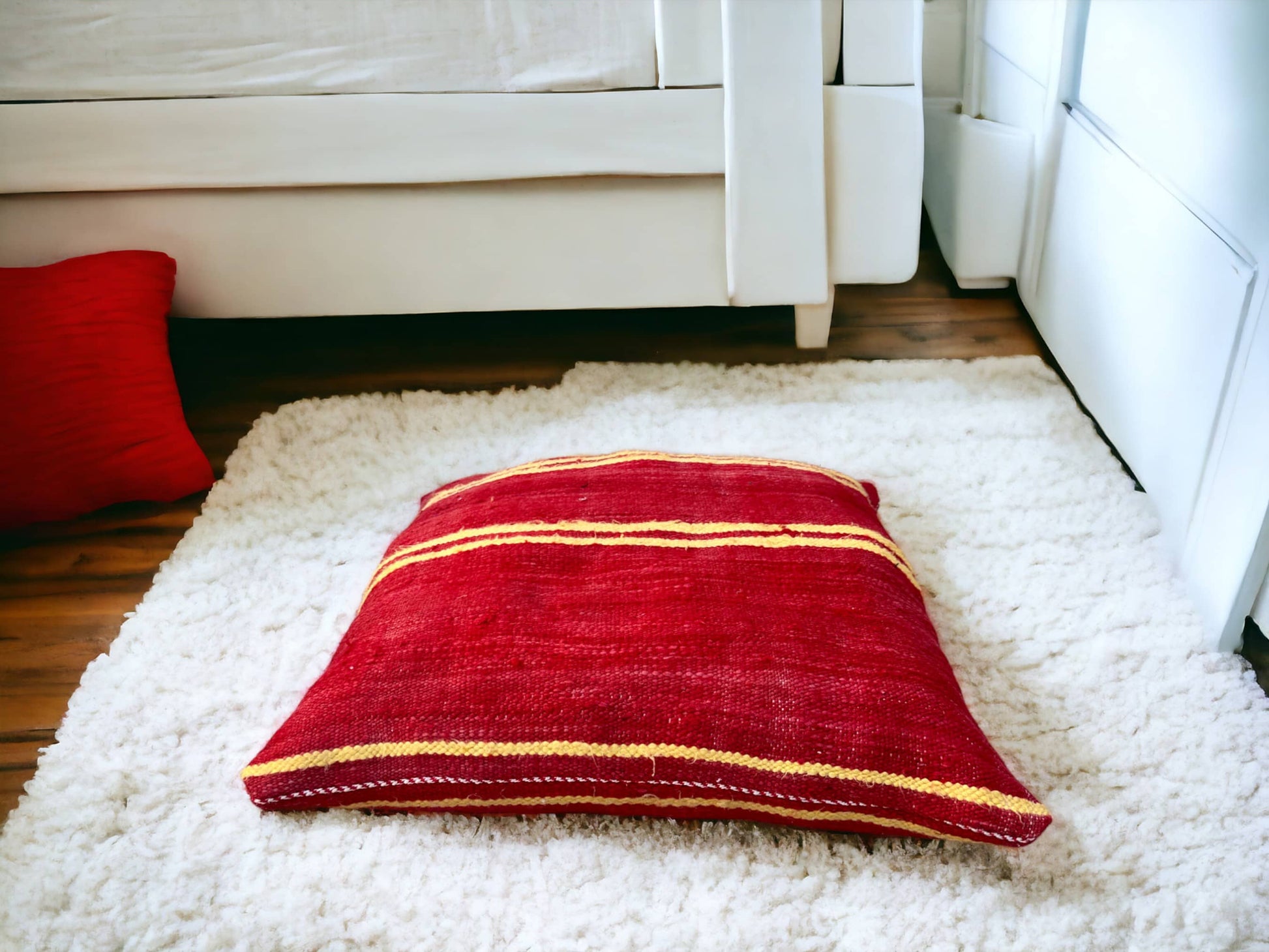 Moroccan Handwoven Kilim Pillow and Berber Style Cushion for Cozy Home Decor-1