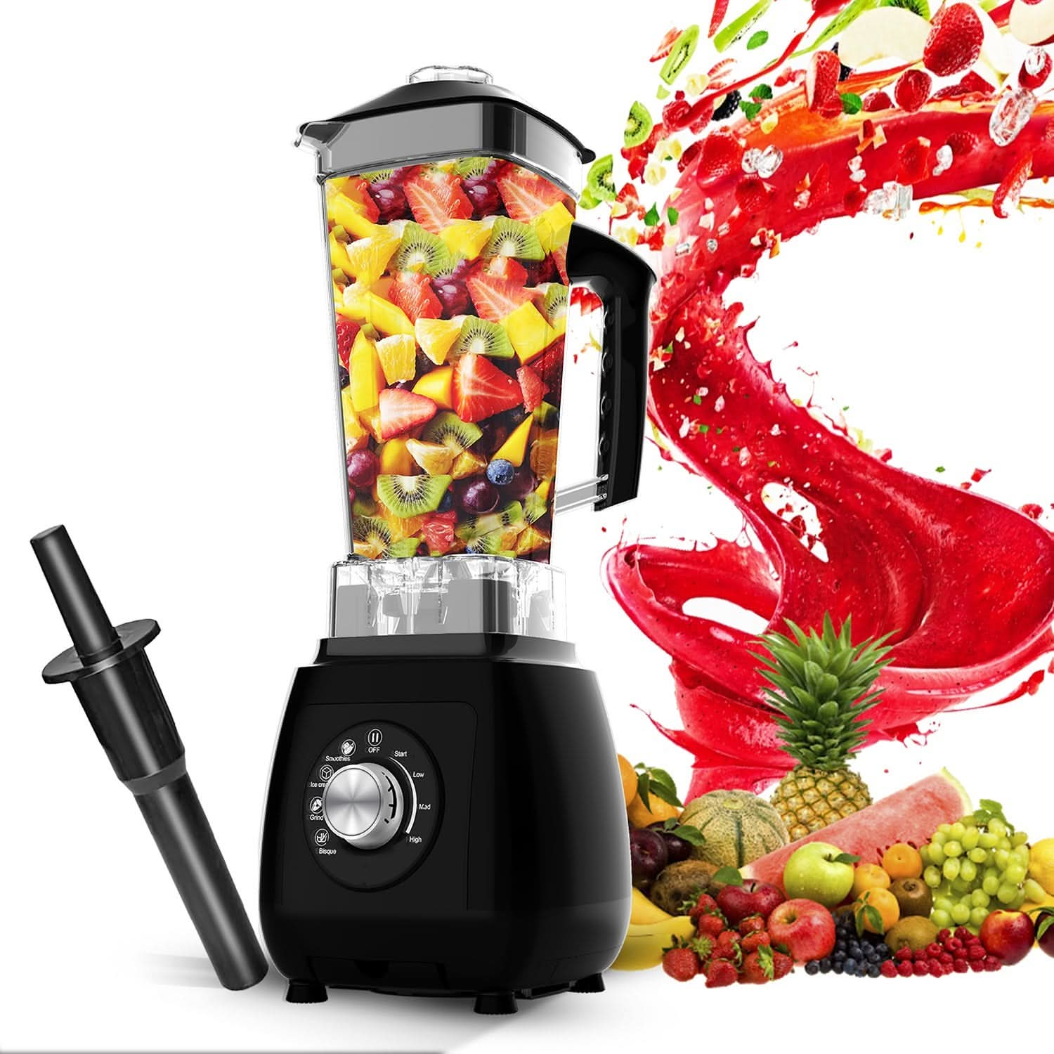 5Core Juicer Blender Machines 2000W Countertop Kitchen Smoothie Maker w 68oz Jar-0