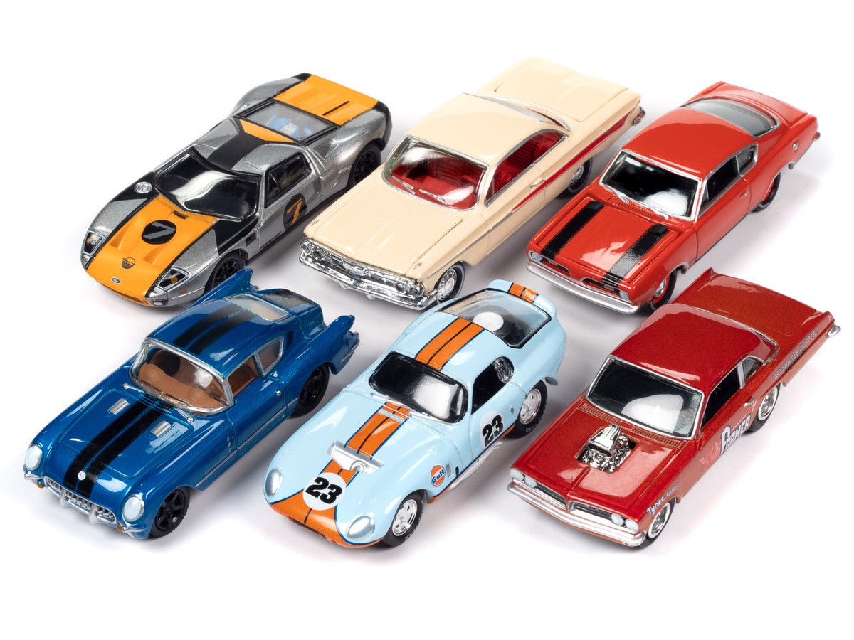 "Classic Gold Collection" 2023 Set A of 6 Cars Release 2 1/64 Diecast Model Cars by Johnny Lightning-1