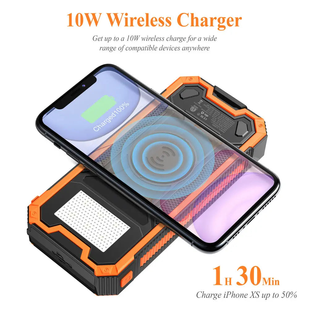 Portable Wireless Solar Mobile Power Bank-3