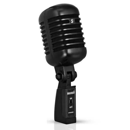 5Core Vintage Microphone Classic Dynamic Professional XLR Studio Retro Style Mic Black-0