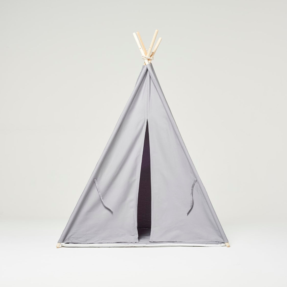 Teepee Play Tent White Grey with Cushion-2