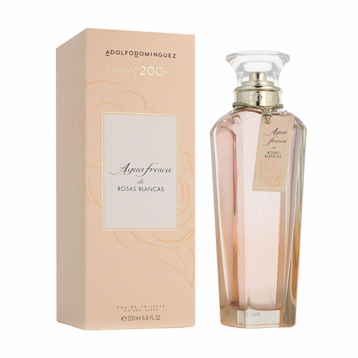 Women's Perfume Adolfo Dominguez EDT Agua fresca de rosas blancas 200 ml-0