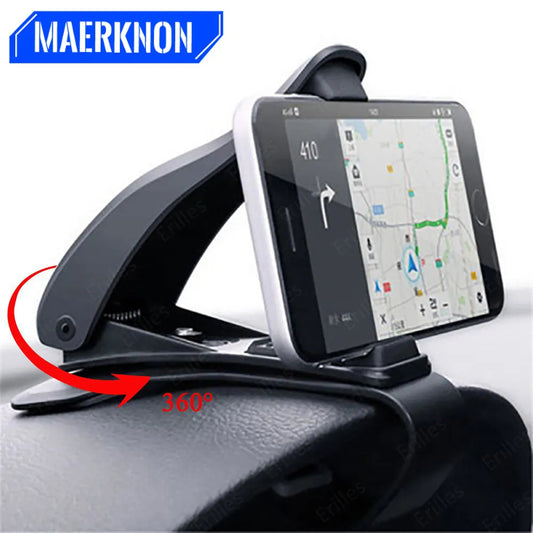 Car Phone Holder Universal Adjustable 360 Degree Navigation Dashboard In Car Mobile Support Clip Fold Holder Car Phone Kickstand