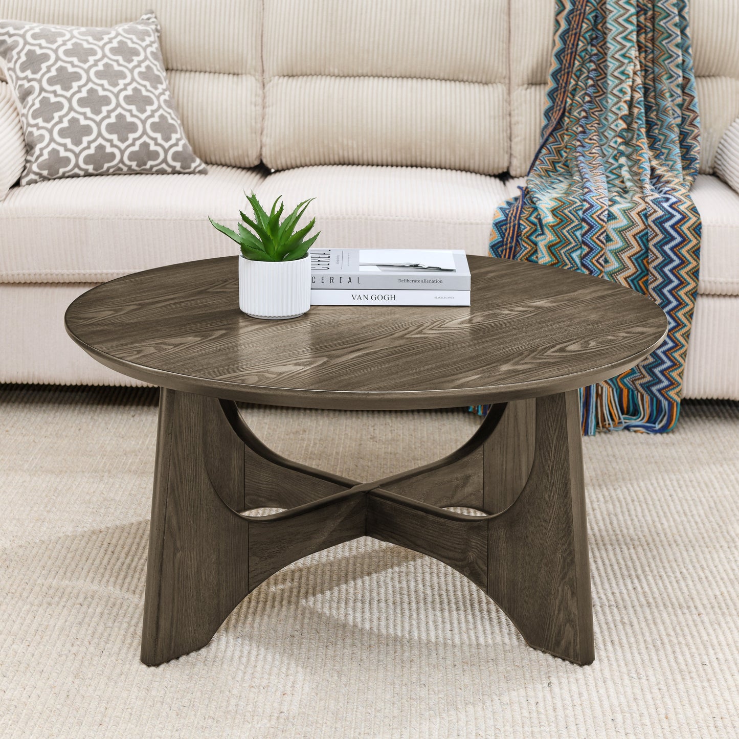 Wooden Round Coffee Table-1