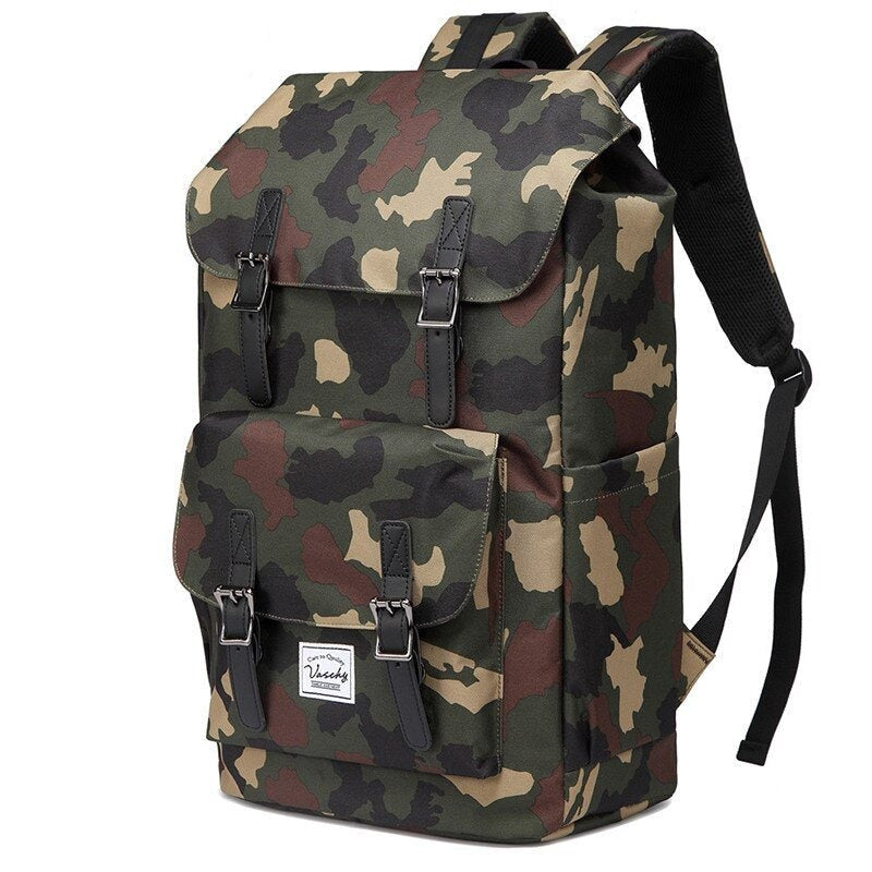 Casual Waterproof Backpack Rucksack with Drawstring Camo Outdoor Hiking Camp Hunting Bag Laptop School Backpack Men Women-0