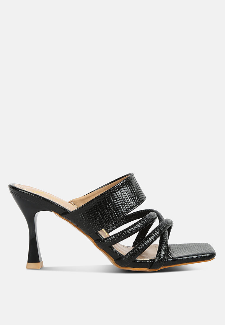 Chiri Criss Cross Strap Spool Heel Sandals-7