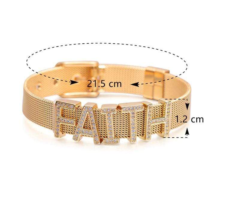 Stainless Steel Slider Bracelet -Gold-2