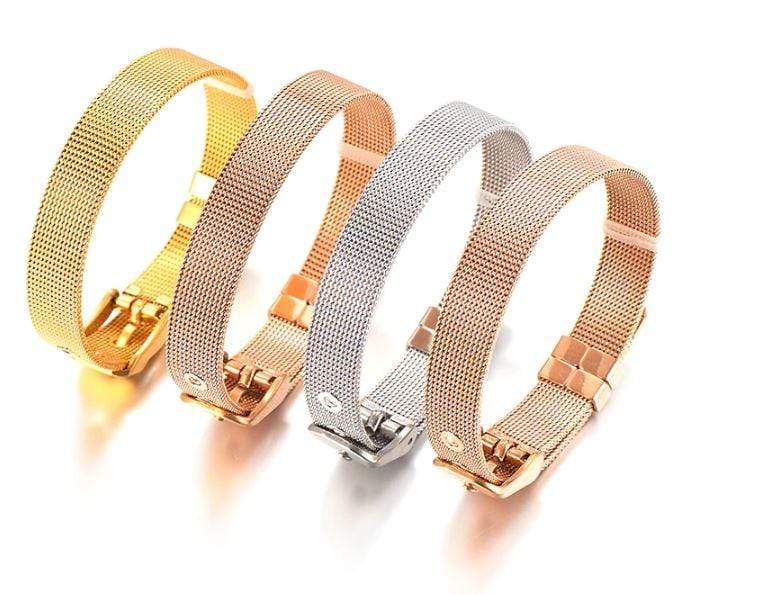 Stainless Steel Slider Bracelet -Rose Gold-6