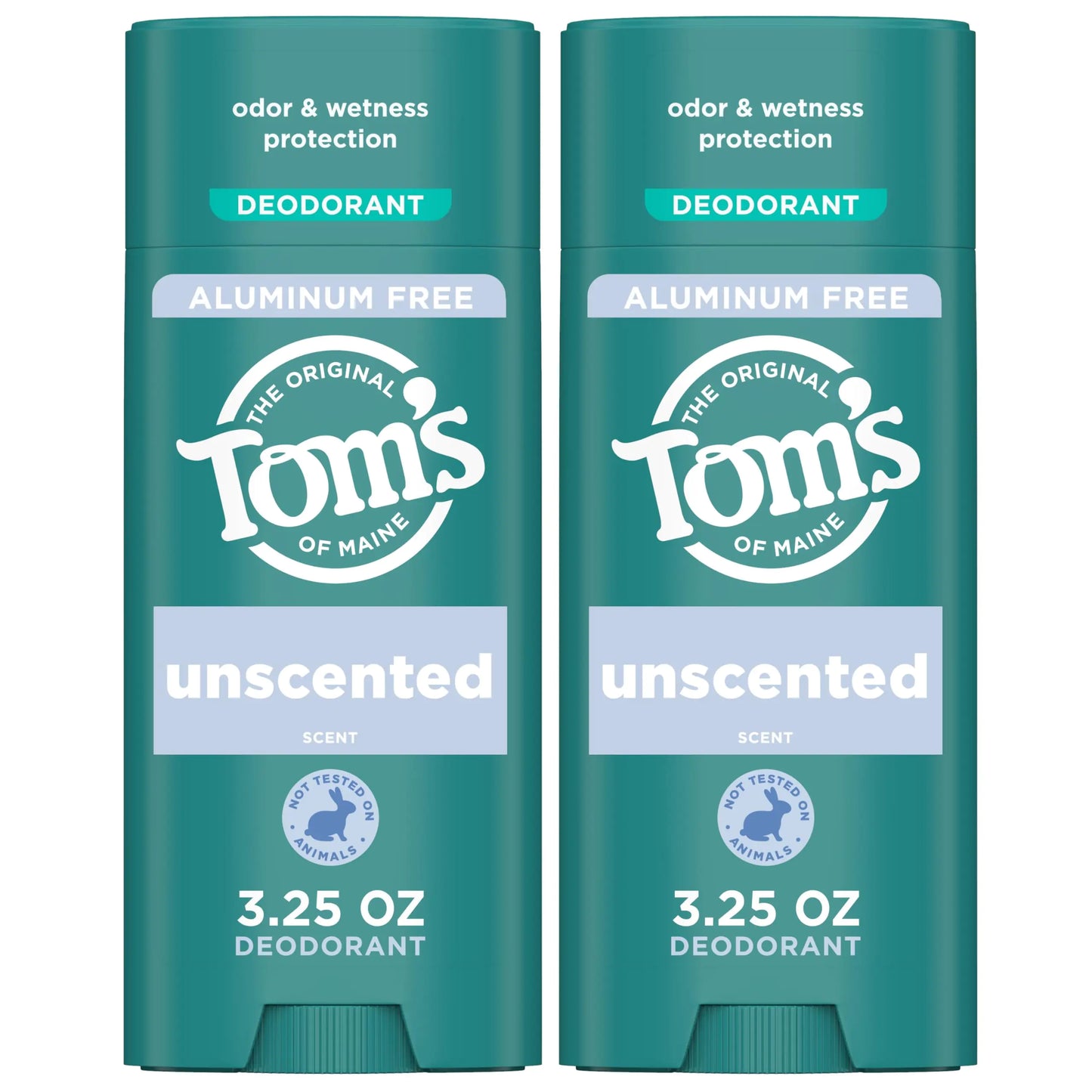 Tom’s of Maine Unscented Natural Deodorant for Women and Men, Aluminum Free, 3.25 oz, 2-Pack 3.25 Ounce (Pack of 2)