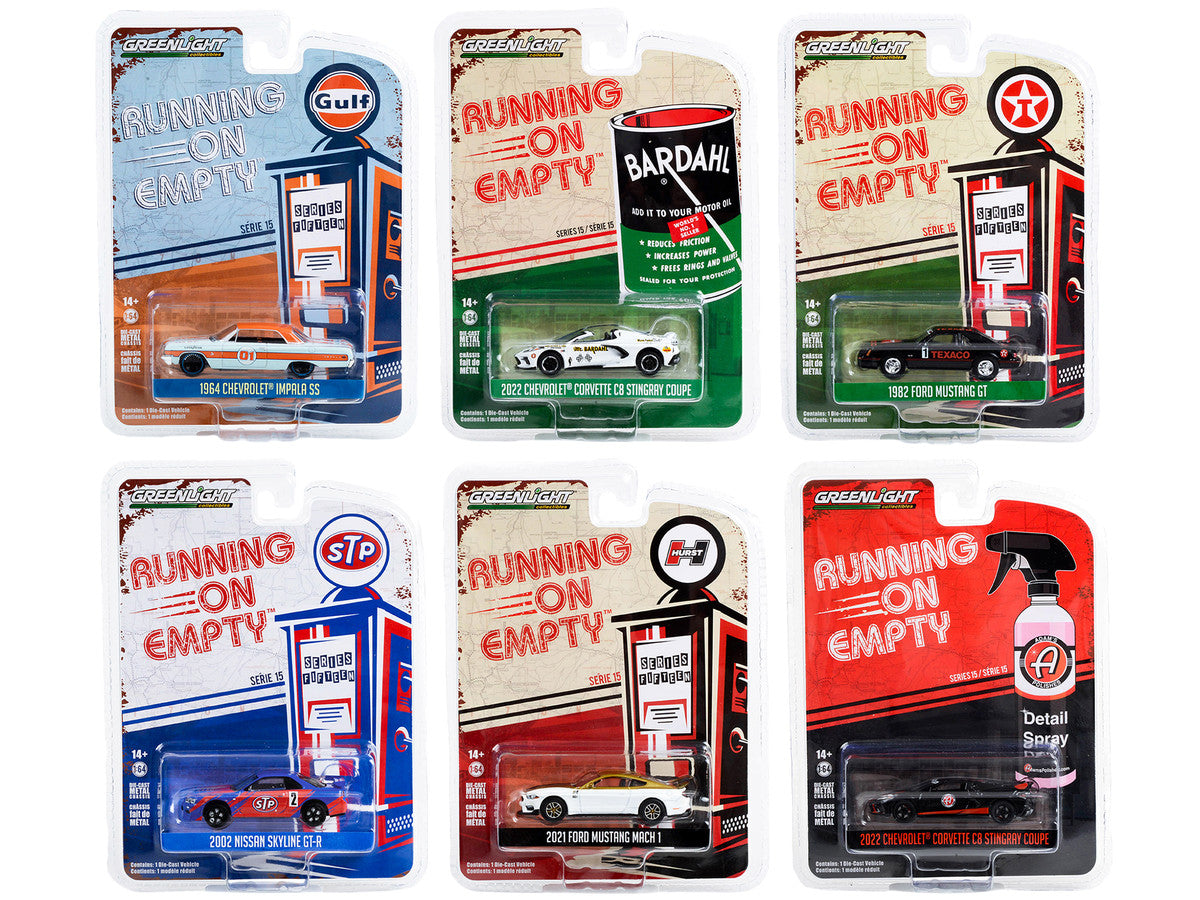 "Running on Empty" 6 piece Set Series 15 1/64 Diecast Model Cars by Greenlight-0