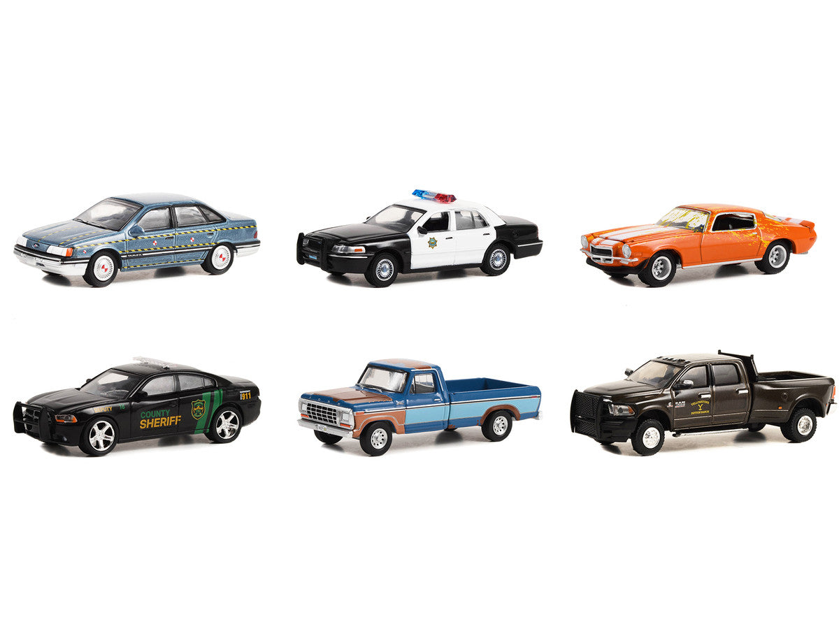 "Hollywood Series" Set of 6 pieces Release 38 1/64 Diecast Model Cars by Greenlight-1