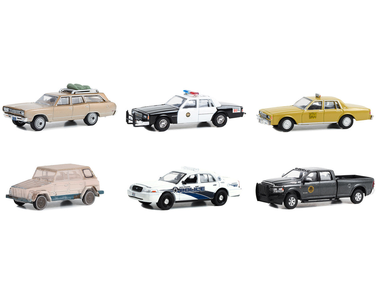 "Hollywood Series" Set of 6 pieces Release 39 1/64 Diecast Model Cars by Greenlight-1