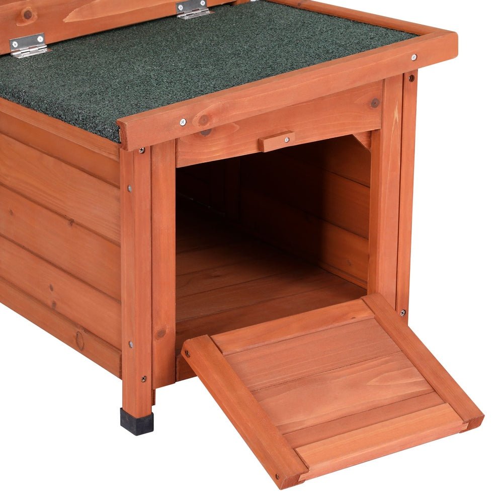 i.Pet Rabbit Hutch Outdoor Cat House Wooden Shelter Condo Small Enclosure Indoor-4