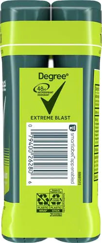 Degree Men Original Protection Antiperspirant Deodorant 48-Hour Sweat & Odor Protection Extreme Blast Antiperspirant For Men 2.7 oz, Twin Pack (Pack of 2) 8.1 Ounce (Pack of 4)