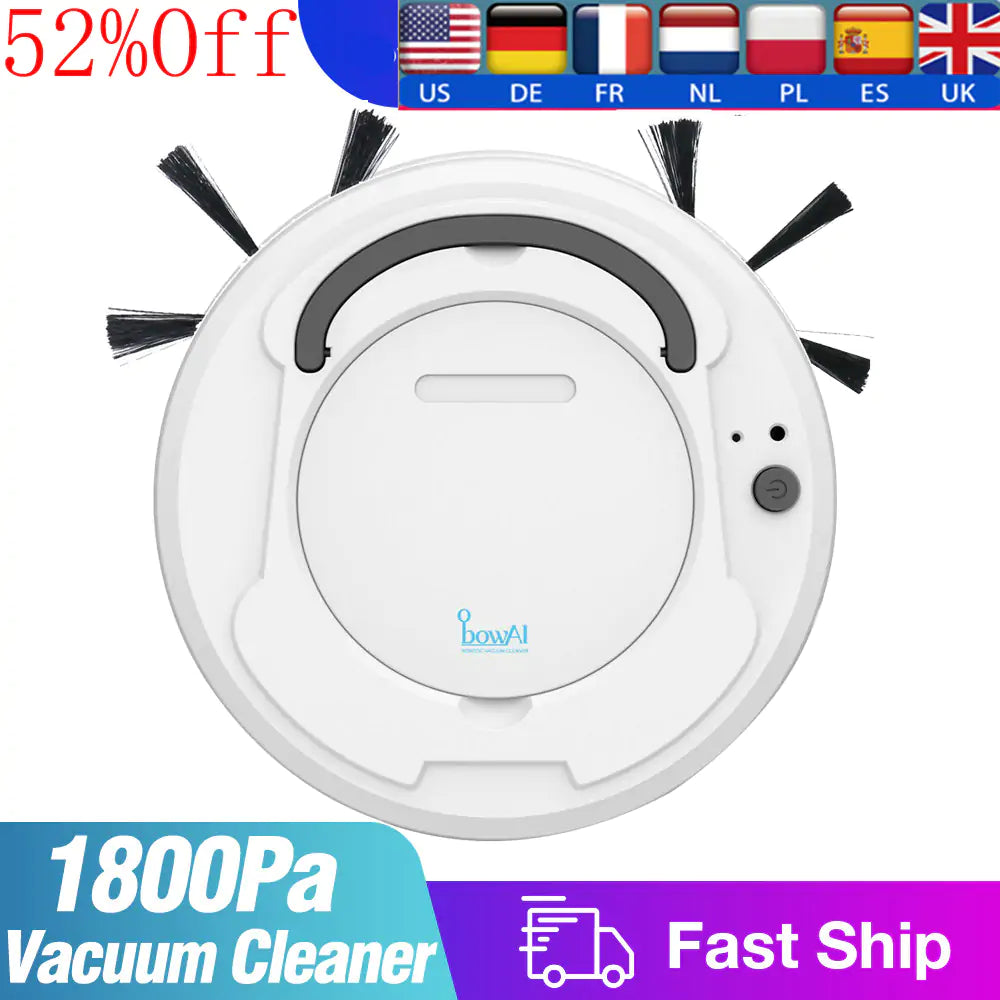 Smart Floor Vacuum Cleaner 3-In-1 Auto Rechargeable Smart Sweeping Robot