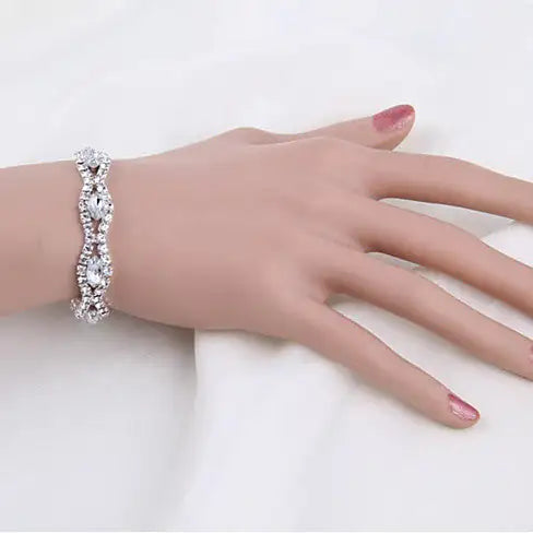 Love Boat All Crystal Stretchable Bracelet