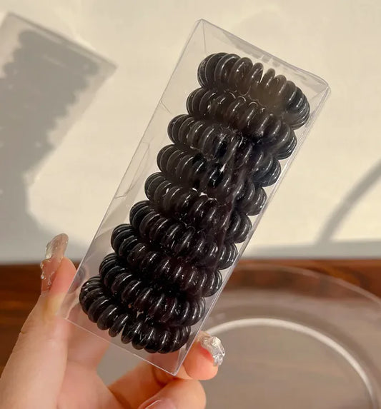 9 Boxed Gradient Gray Phone Line Hair Ring