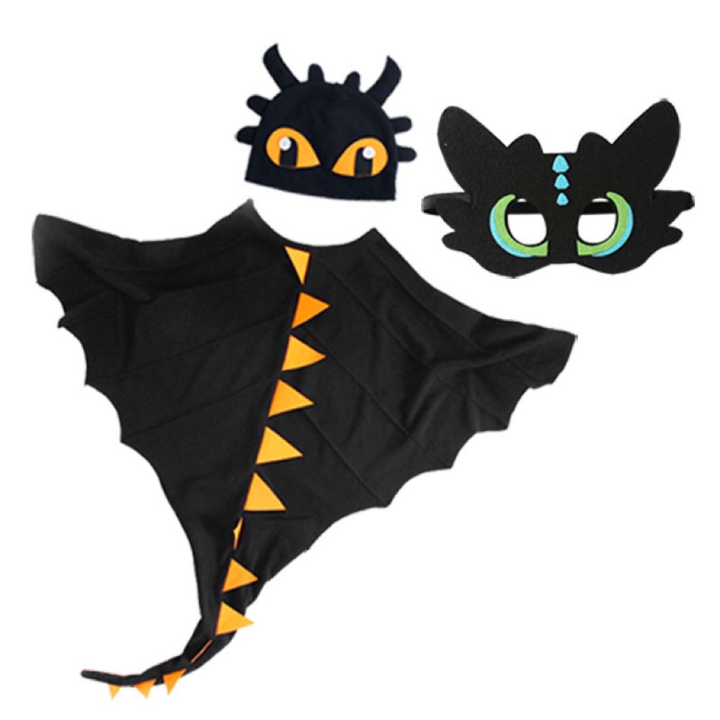 Halloween Dinosaur Cloak Hats Mask Cosplay Costume Sets-1