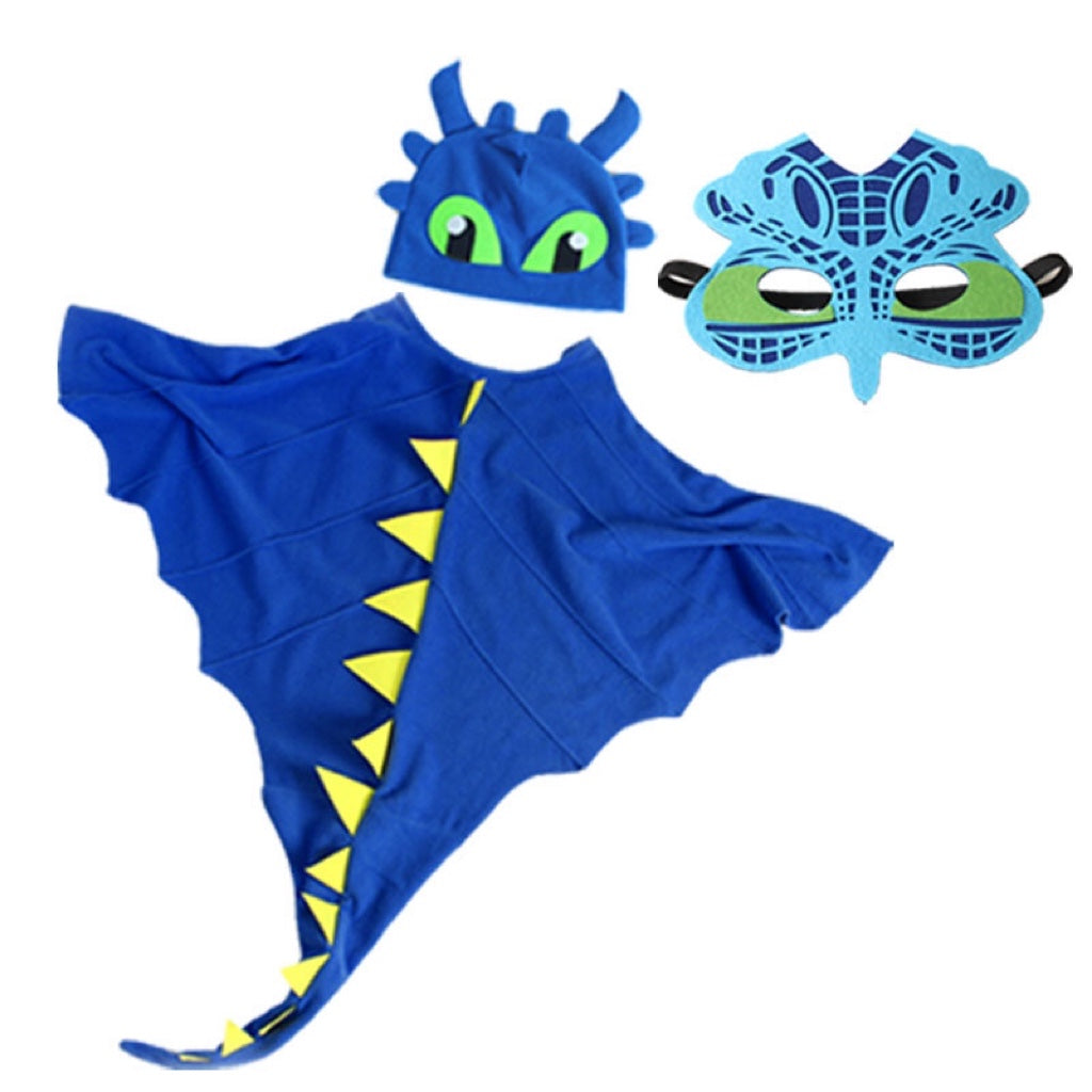 Halloween Dinosaur Cloak Hats Mask Cosplay Costume Sets-2