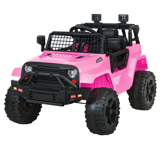 Kids Ride On Car Electric 12V Car Toys Jeep Battery Remote Control Pink-0