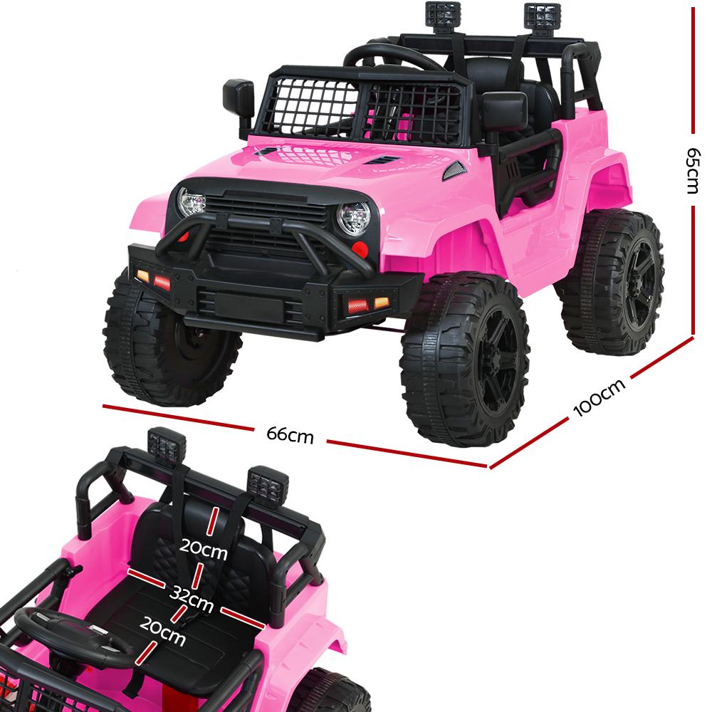 Kids Ride On Car Electric 12V Car Toys Jeep Battery Remote Control Pink-1