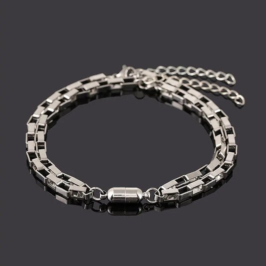 Love Paired Clasp Chain Bracelet