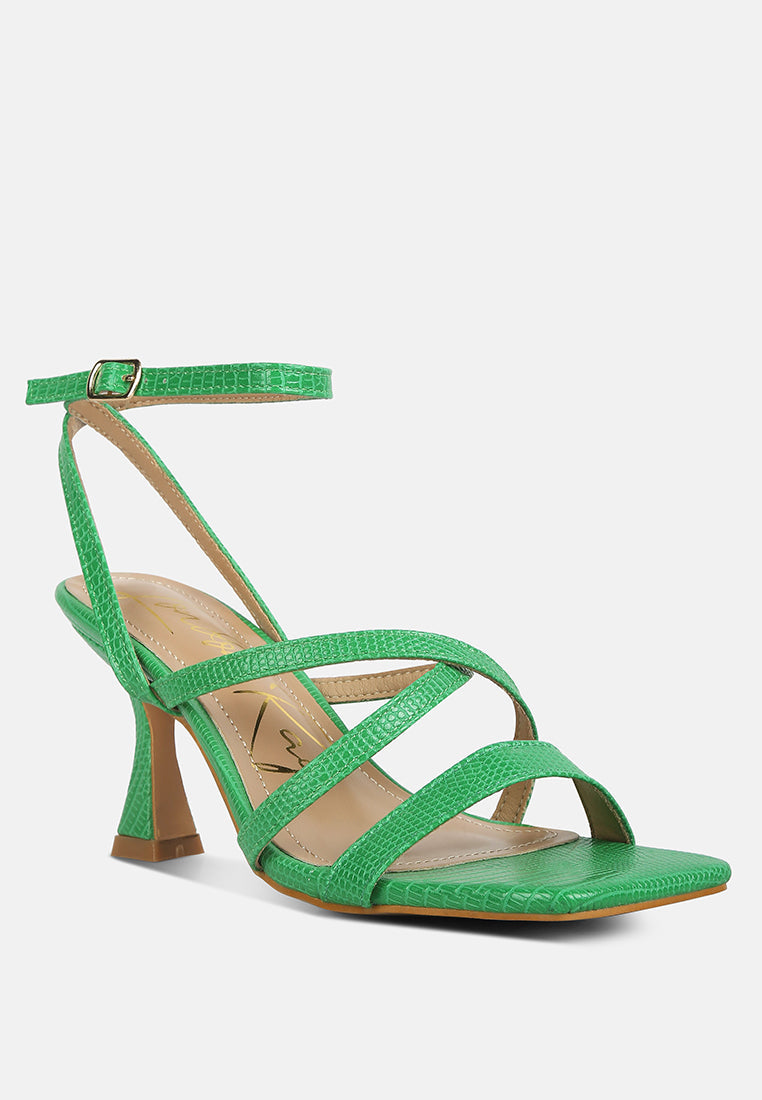 Serling Croc Spool Heel Sandals-1