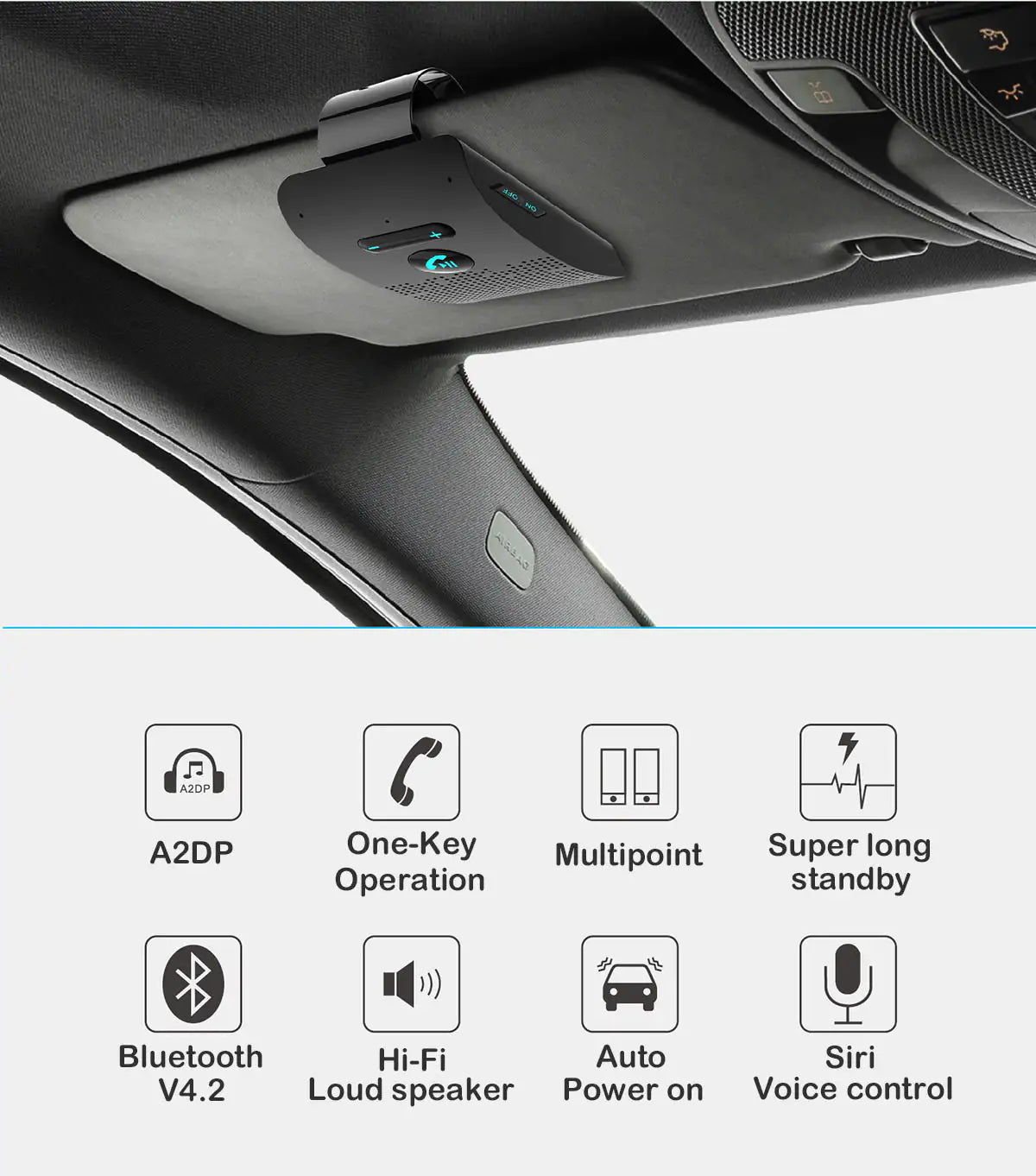 Solo Car Voice Speakerphone and Commander With Caller ID Announcer