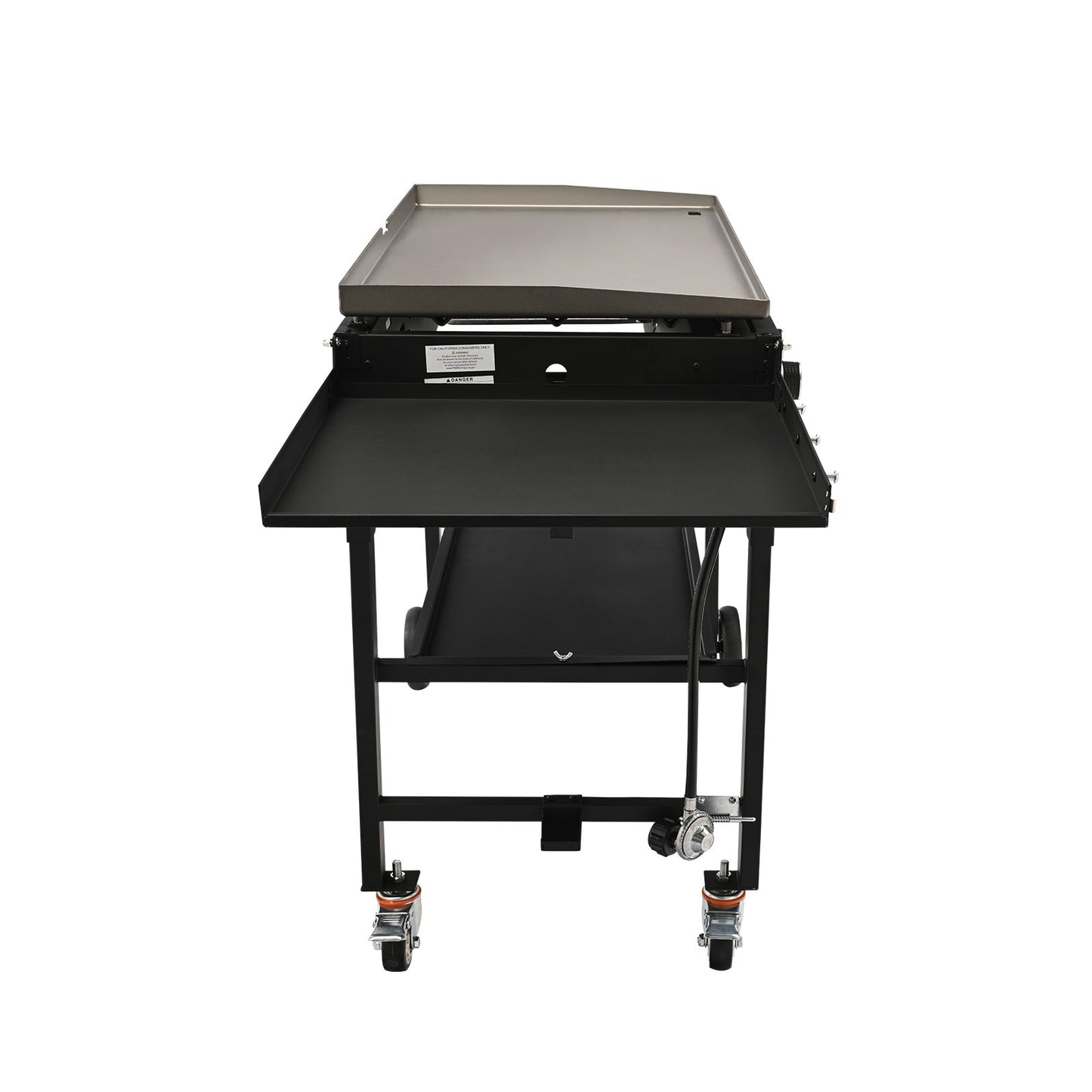 VEVOR Commercial Griddle on Cart, 36" Heavy Duty Manual Flat Top Griddle, Outdoor Cooking Station with Side Shelves, Steel LPG Gas Griddle, 4-Burners Restaurant Portable Grill -  60,000 BTU-7