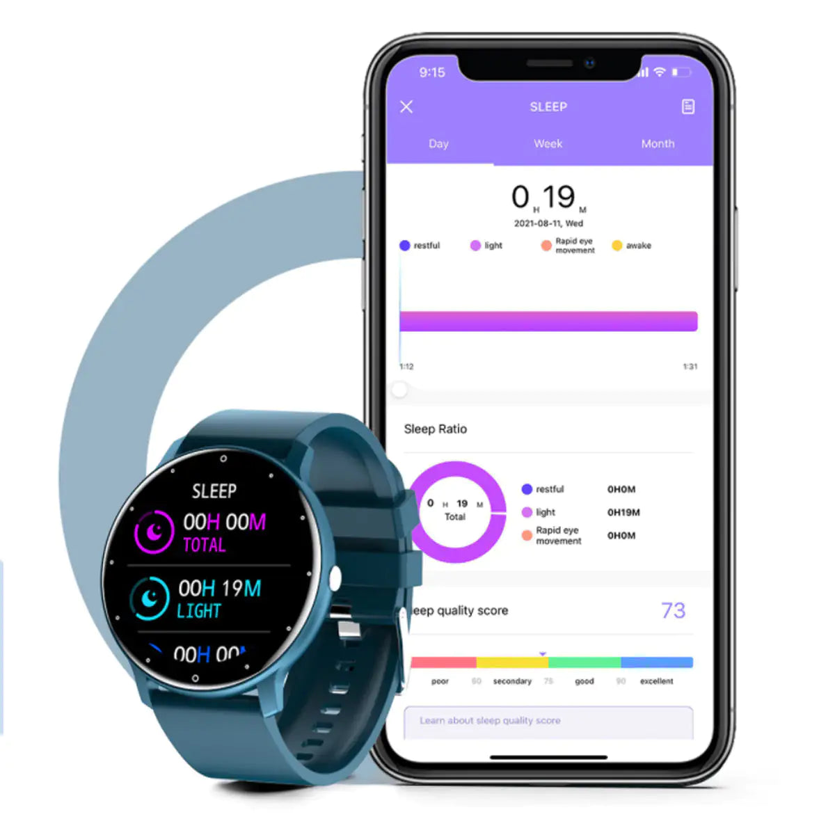 Duo Smartwatch Wellness And Activity Streamers