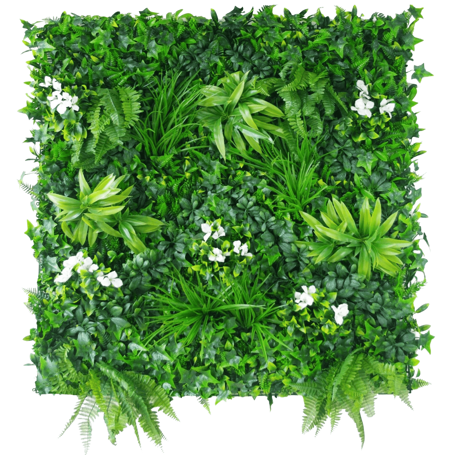 Sample Panel of Snowy White Artificial Vertical Garden (Small Sample) UV Resistant - American Smart