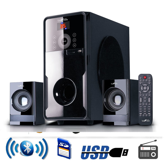 beFree Sound 2.1 Channel Surround Sound Bluetooth Speaker System - American Smart