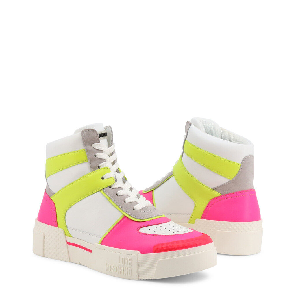 Neon Pink High Top Sneakers - American Smart