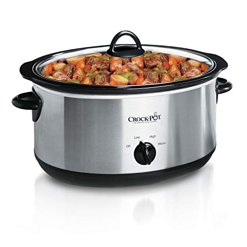 Crock-Pot 7-Quart Oval Manual Slow Cooker | Stainless Steel (SCV700-S-BR) - American Smart