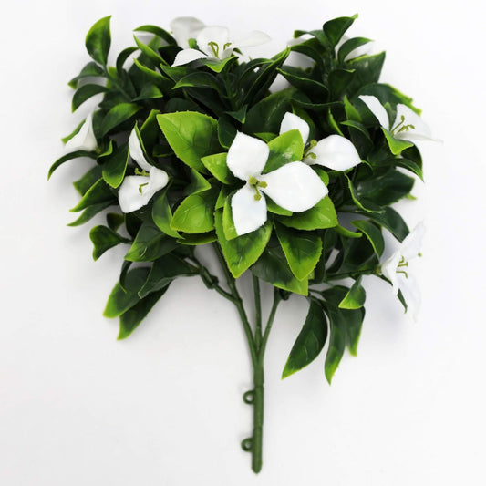 Artificial White Bougainvillea Flower Stem 12" (Living Wall Insert) - American Smart