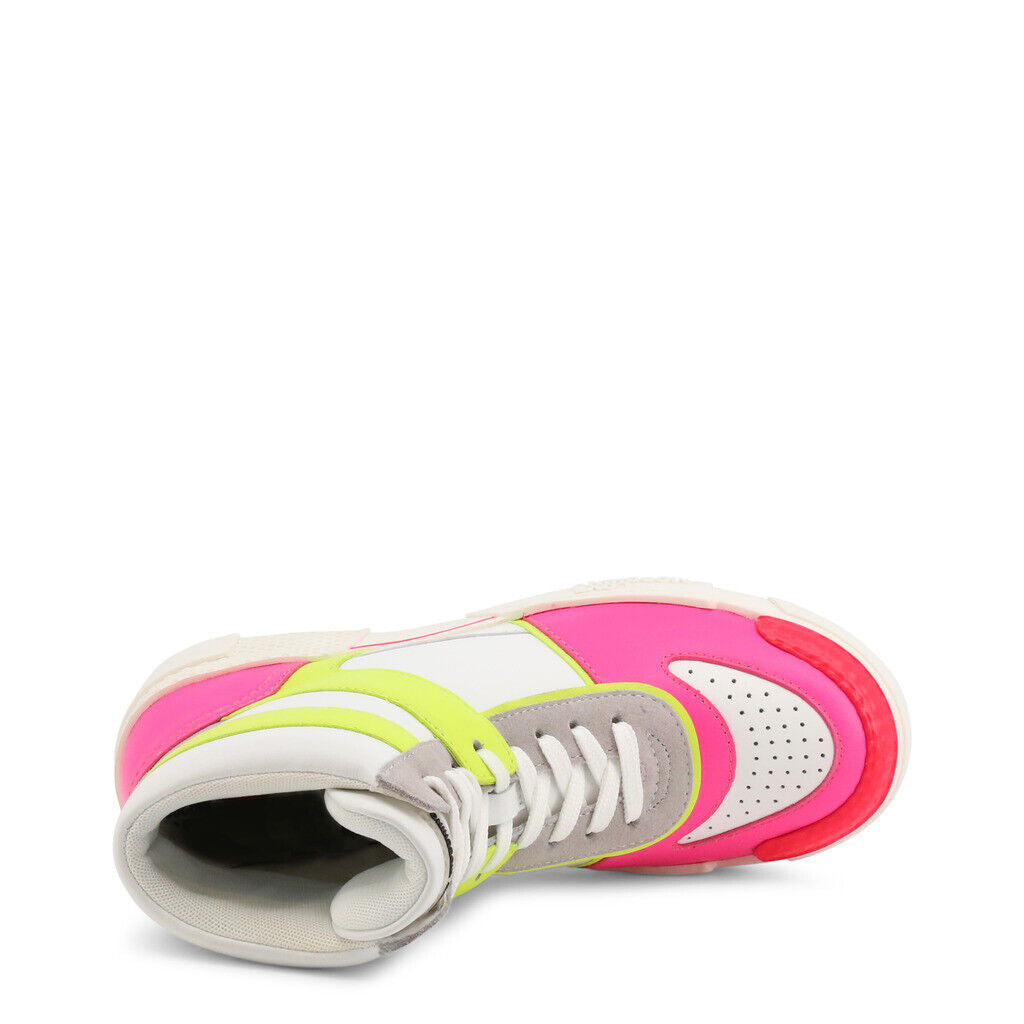 Neon Pink High Top Sneakers - American Smart