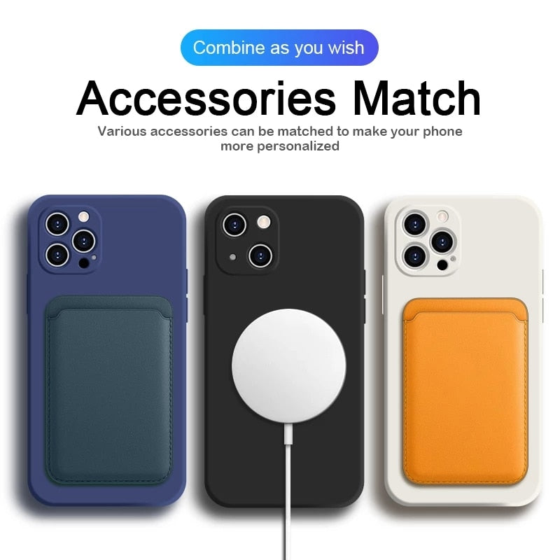 Magnetic Liquid Silicone Case For iPhones