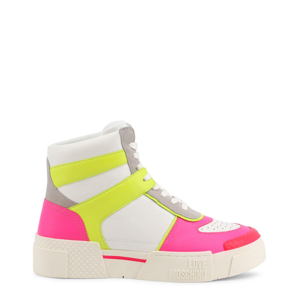 Neon Pink High Top Sneakers - American Smart