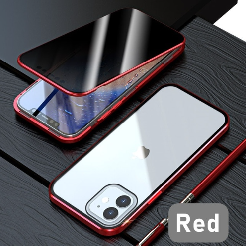 Glass Privacy Metal Phone Case For iPhone 14