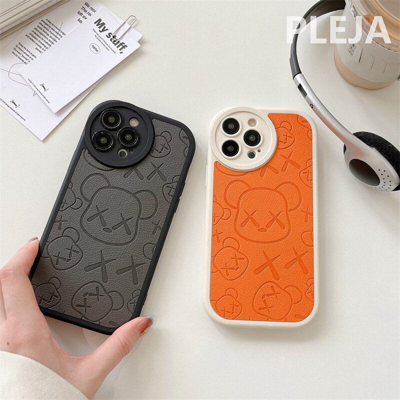 Cartoon Embossed Pattern Phone Case For iPhones