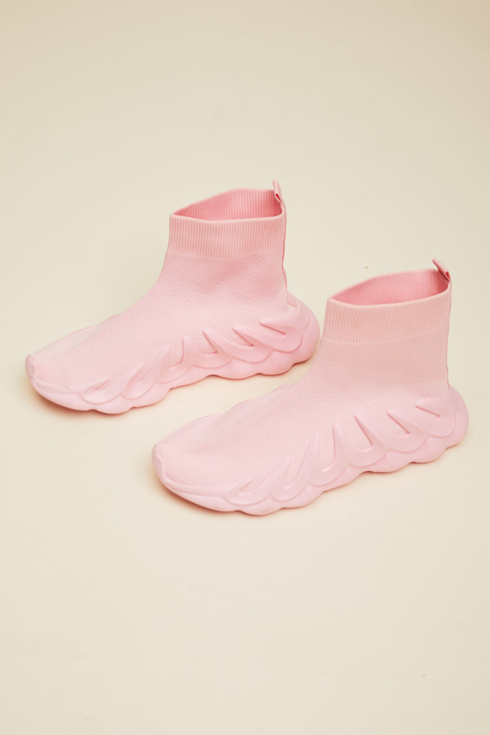 Pink High Top Sock Sneakers - American Smart